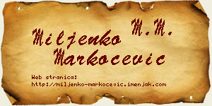 Miljenko Markočević vizit kartica